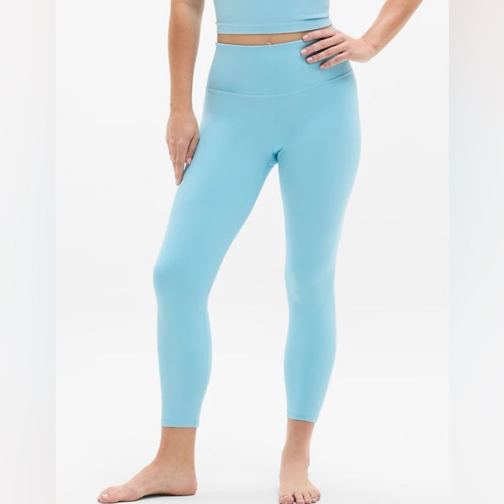 NWT Athleta Light Blue Elation Ultra High Rise 7/8 Legging | Size Large